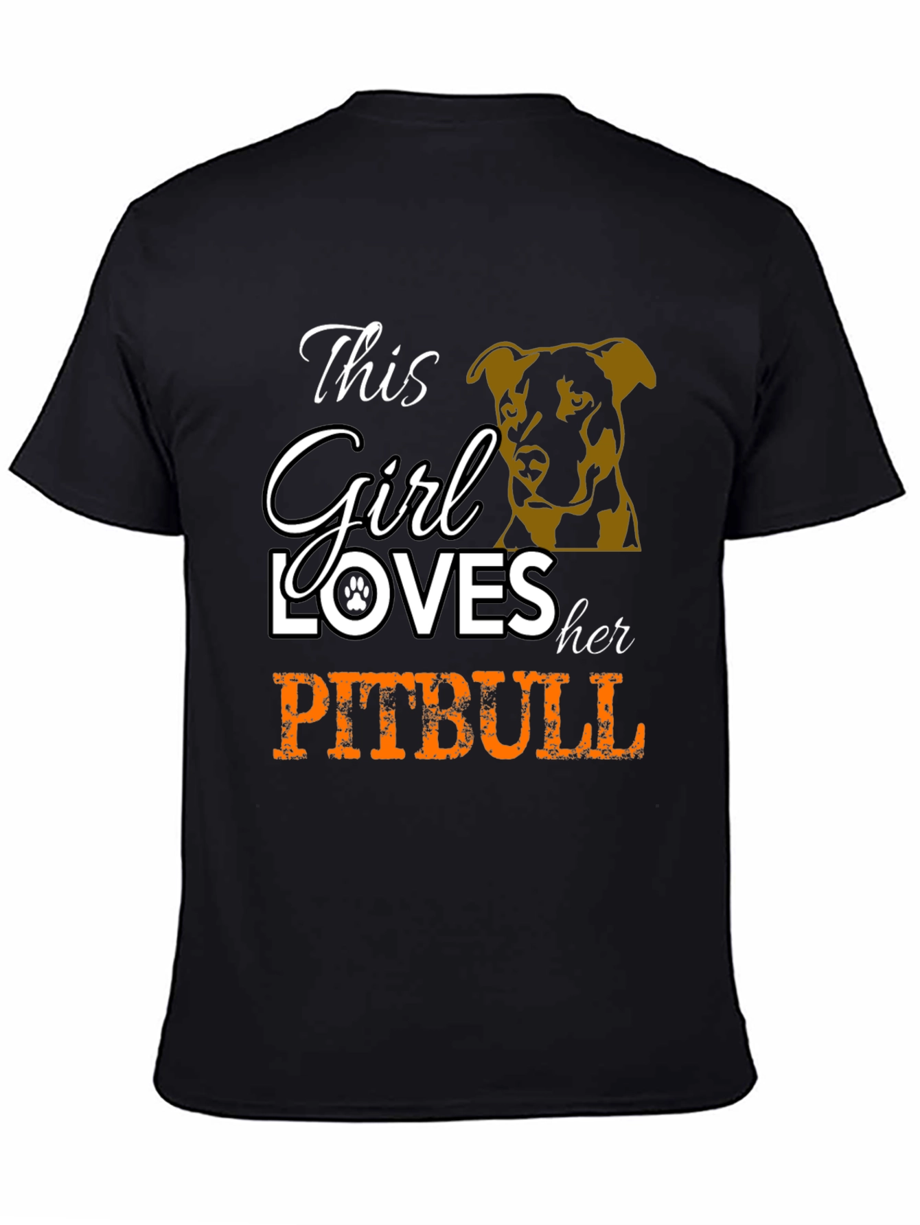 This Girl Loves Her Pitbull Graphic T-Shirt