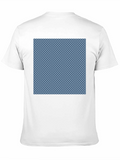 Mens Black Tee with Geometric Pattern