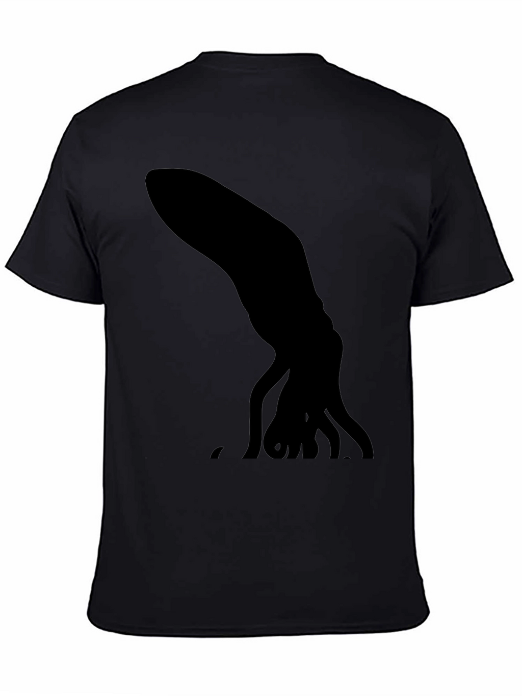 Mens Black T-Shirt - Graphic Squid Print