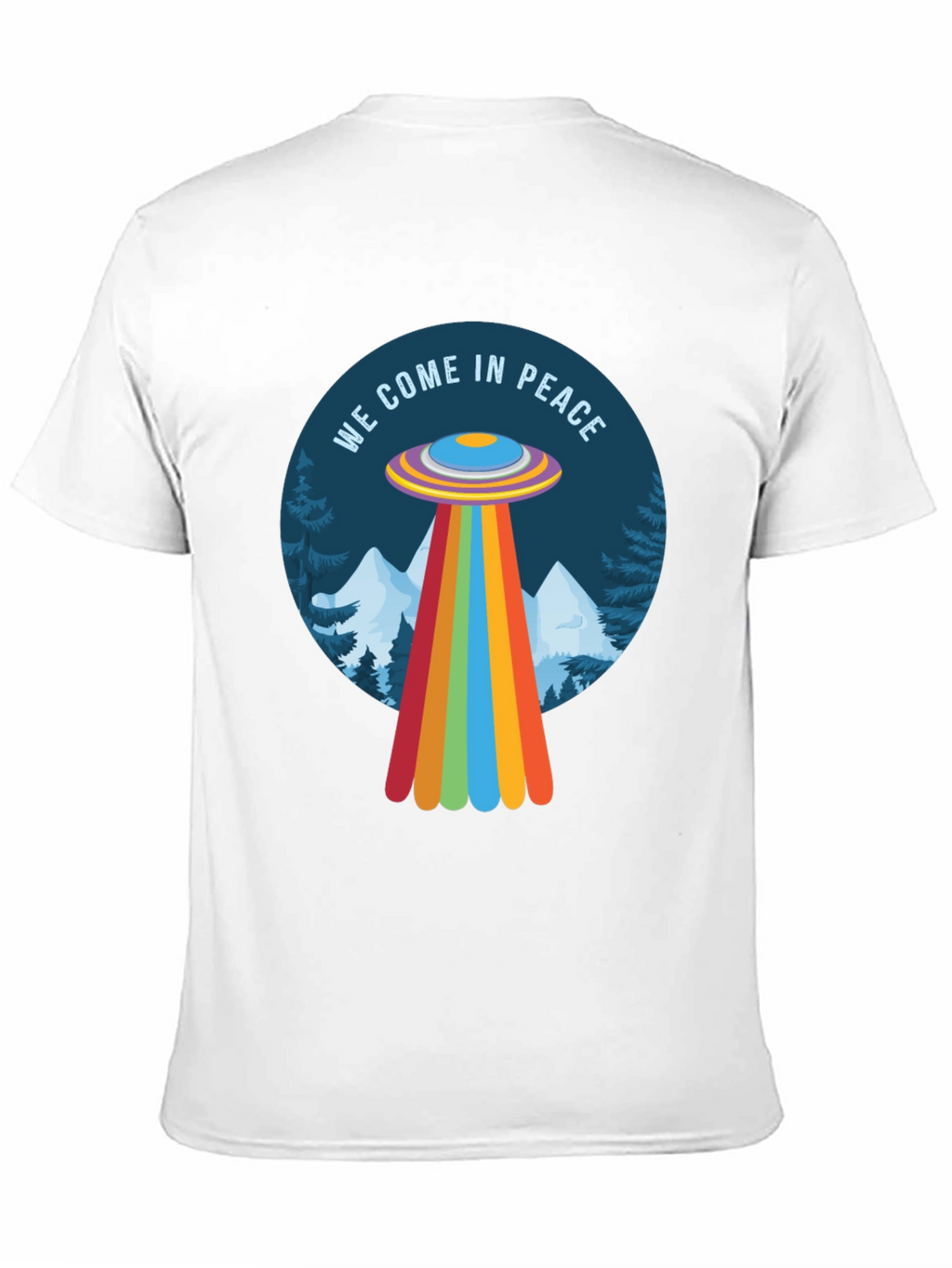 We Come In Peace UFO Graphic Tee