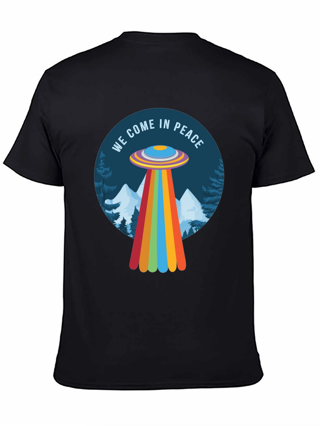 We Come In Peace UFO Graphic Tee