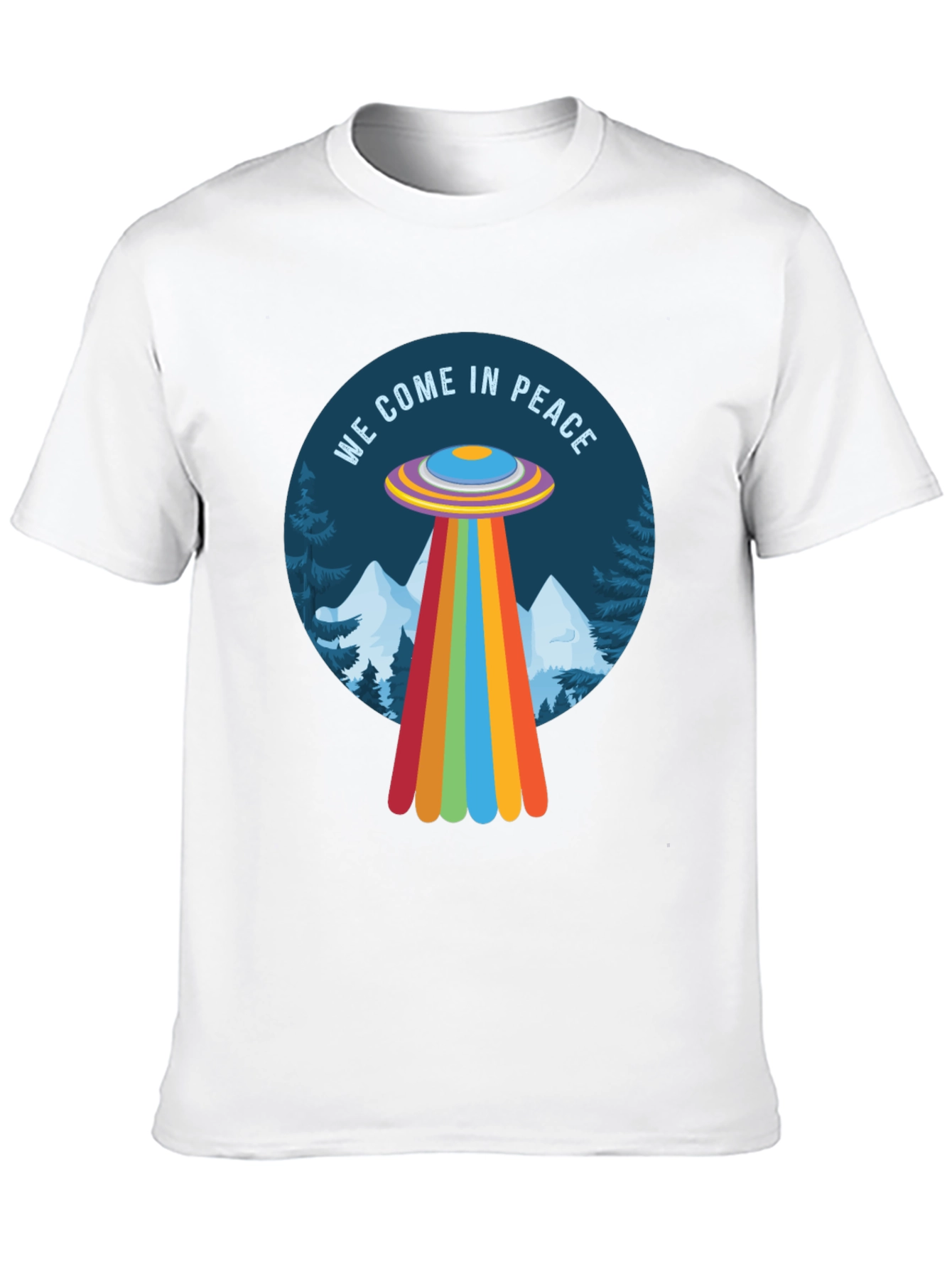 We Come In Peace UFO Graphic Tee