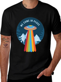 We Come In Peace UFO Graphic Tee
