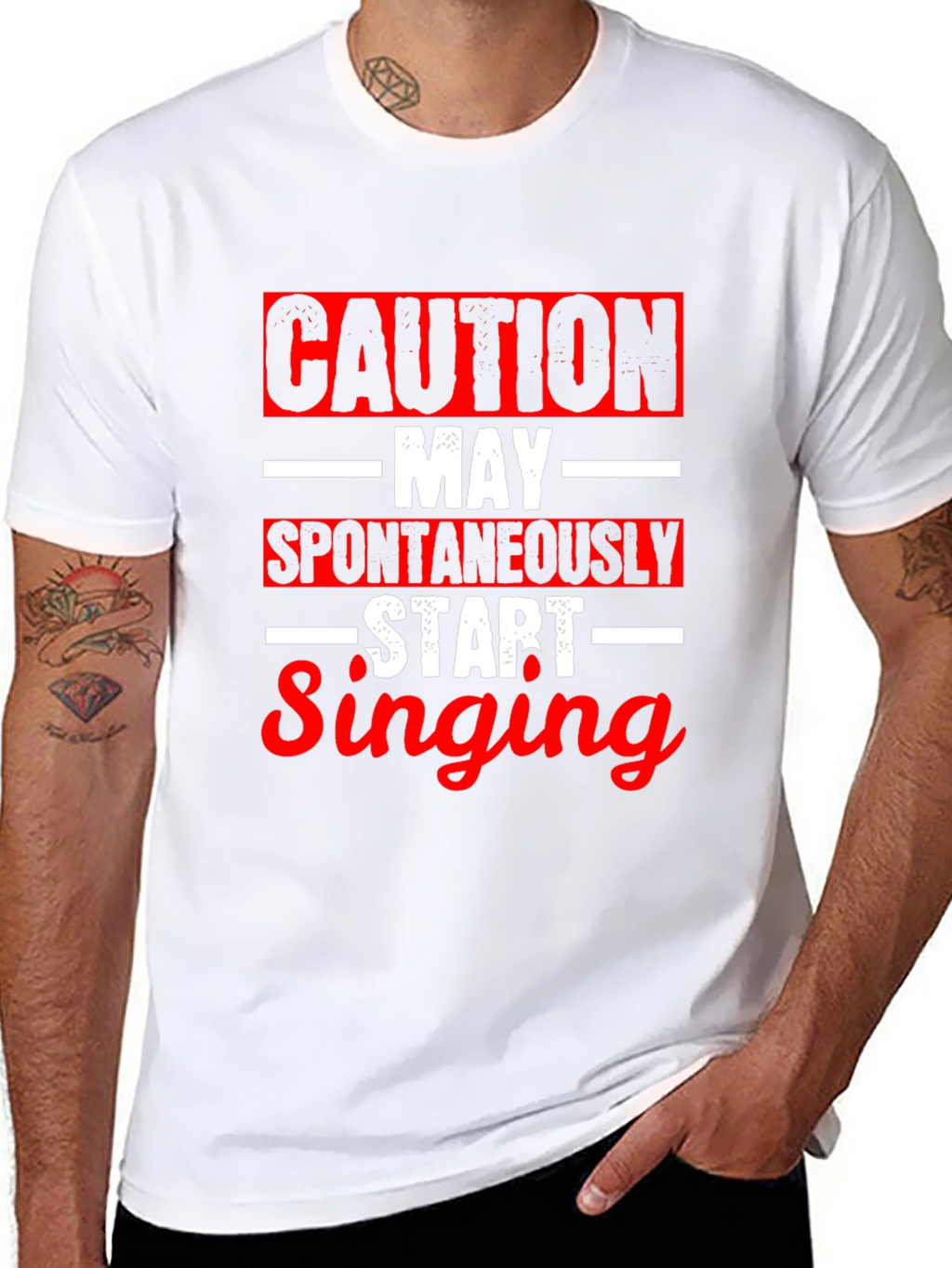 Caution May Spontaneously Start Singing T-Shirt