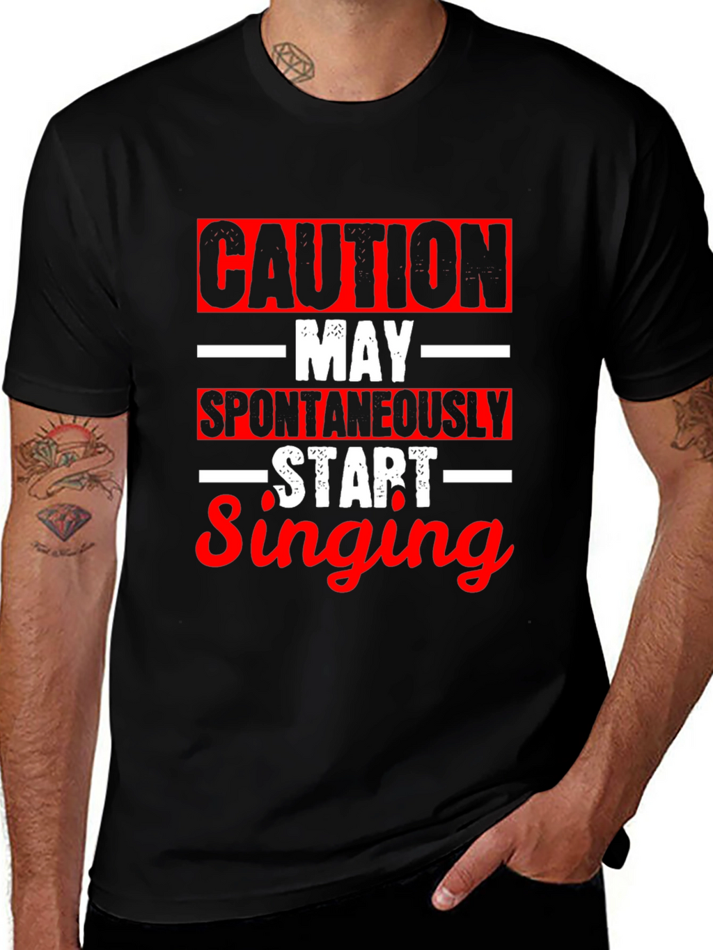 Caution May Spontaneously Start Singing T-Shirt