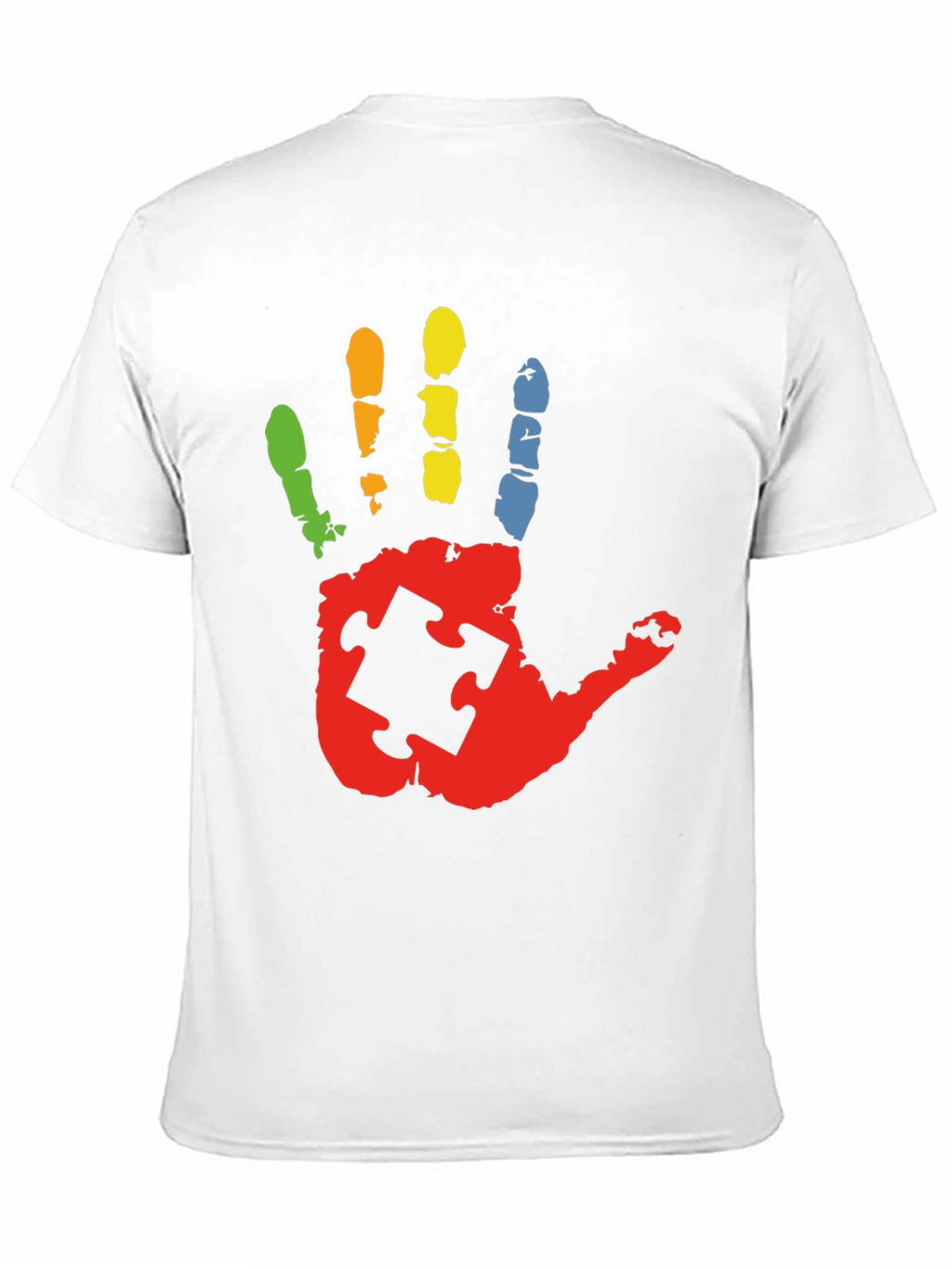 Autism Awareness Handprint Puzzle Piece T-Shirt