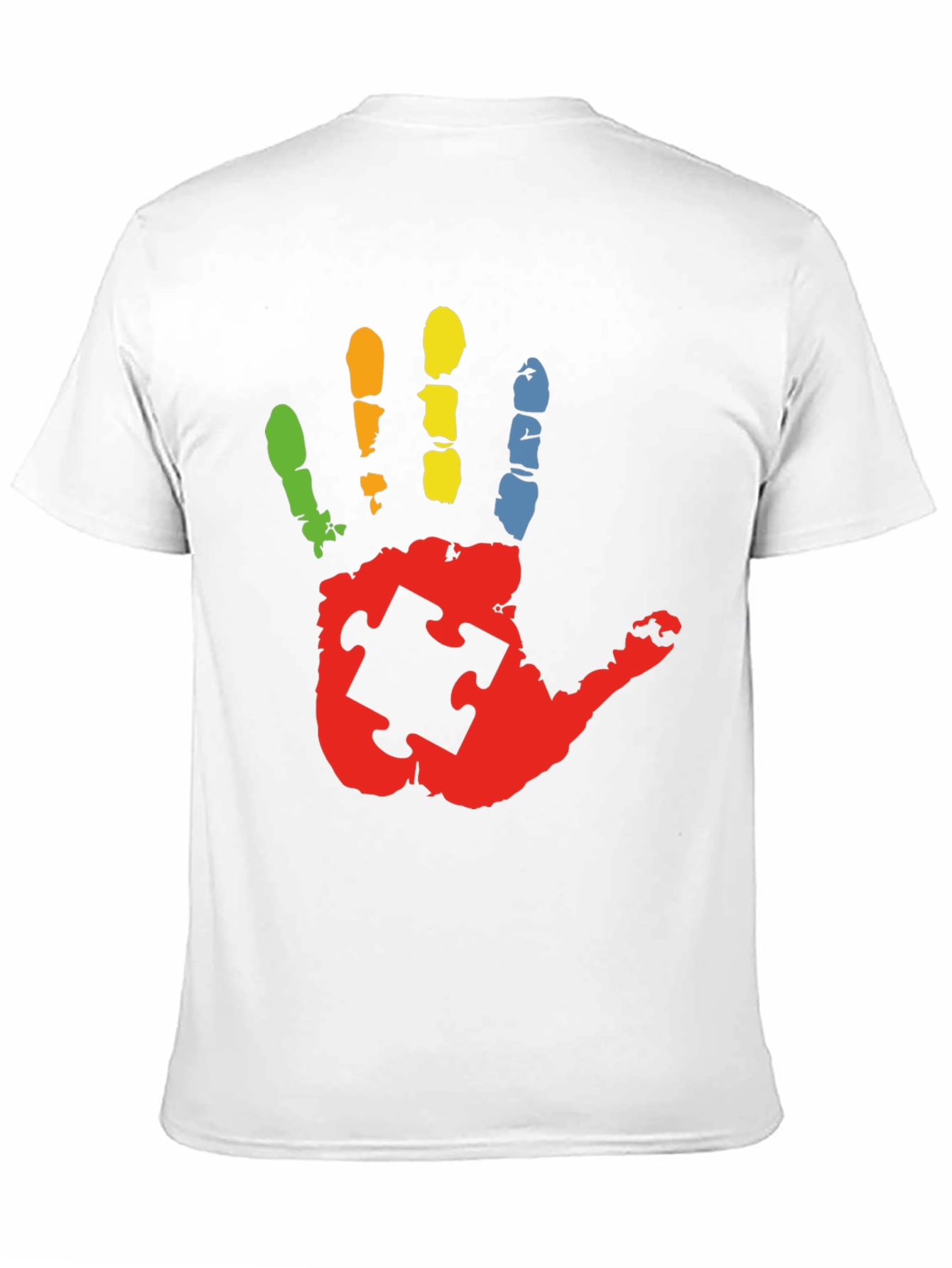 Autism Awareness Handprint Puzzle Piece T-Shirt