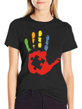 Autism Awareness Handprint Puzzle Piece T-Shirt