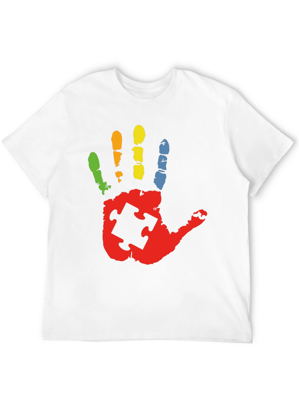 Autism Awareness Handprint Puzzle Piece T-Shirt