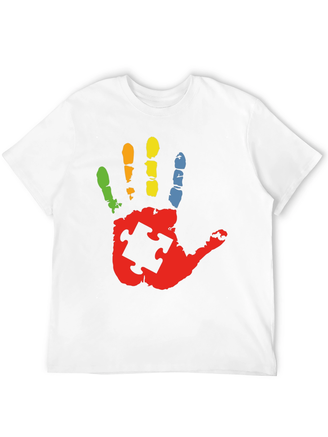 Autism Awareness Handprint Puzzle Piece T-Shirt