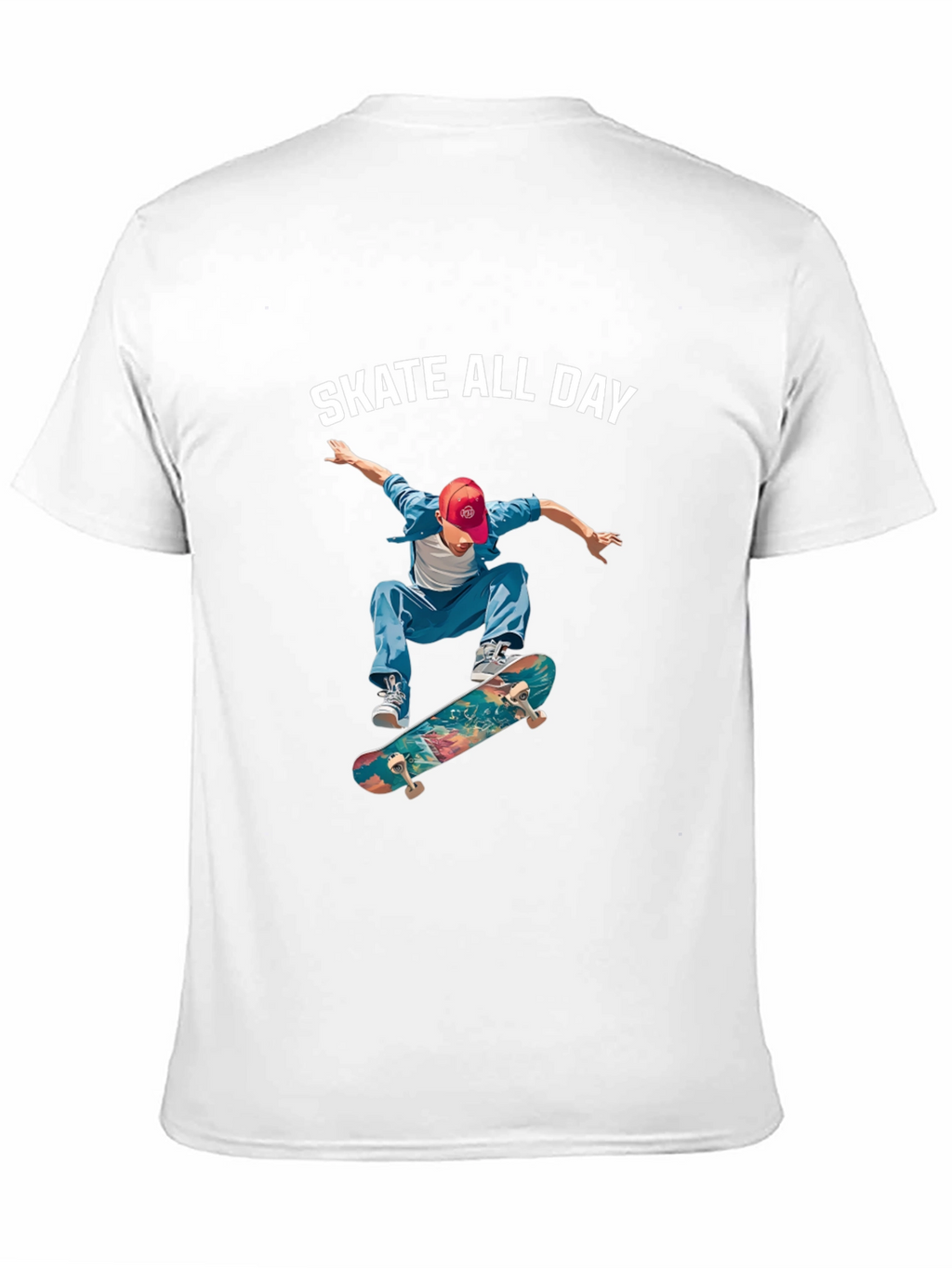 Skate All Day Graphic Tee - Black