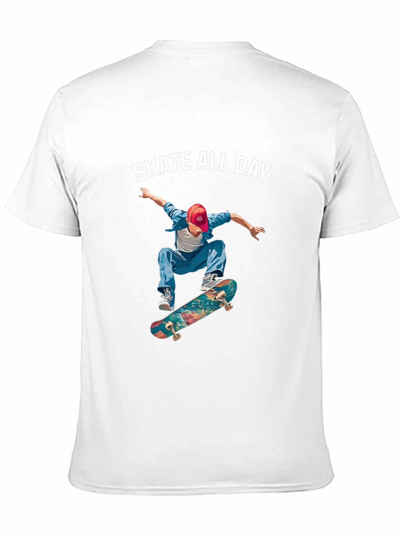 Skate All Day Graphic Tee - Black
