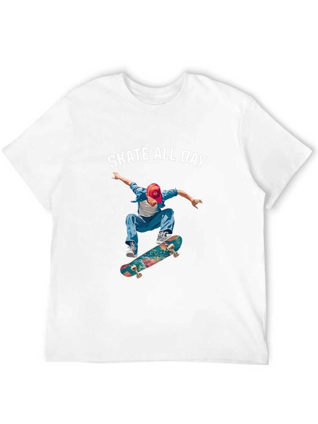 Skate All Day Graphic Tee - Black