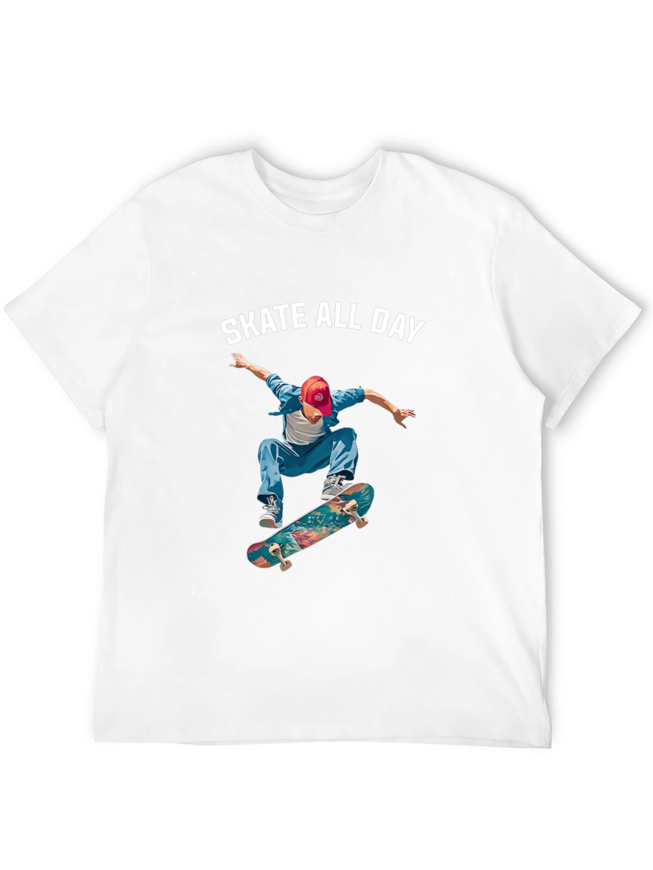 Skate All Day Graphic Tee - Black