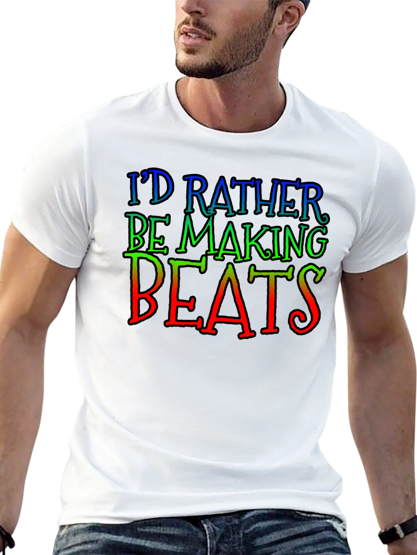 Id Rather Be Making Beats Black T-Shirt