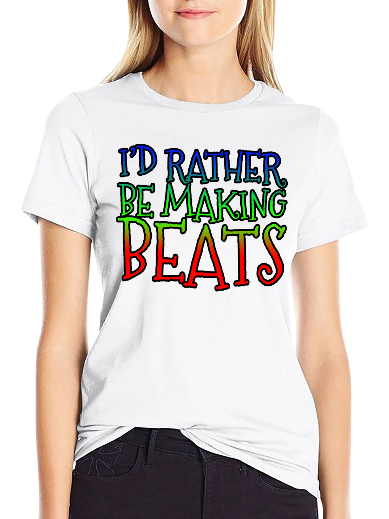 Id Rather Be Making Beats Black T-Shirt