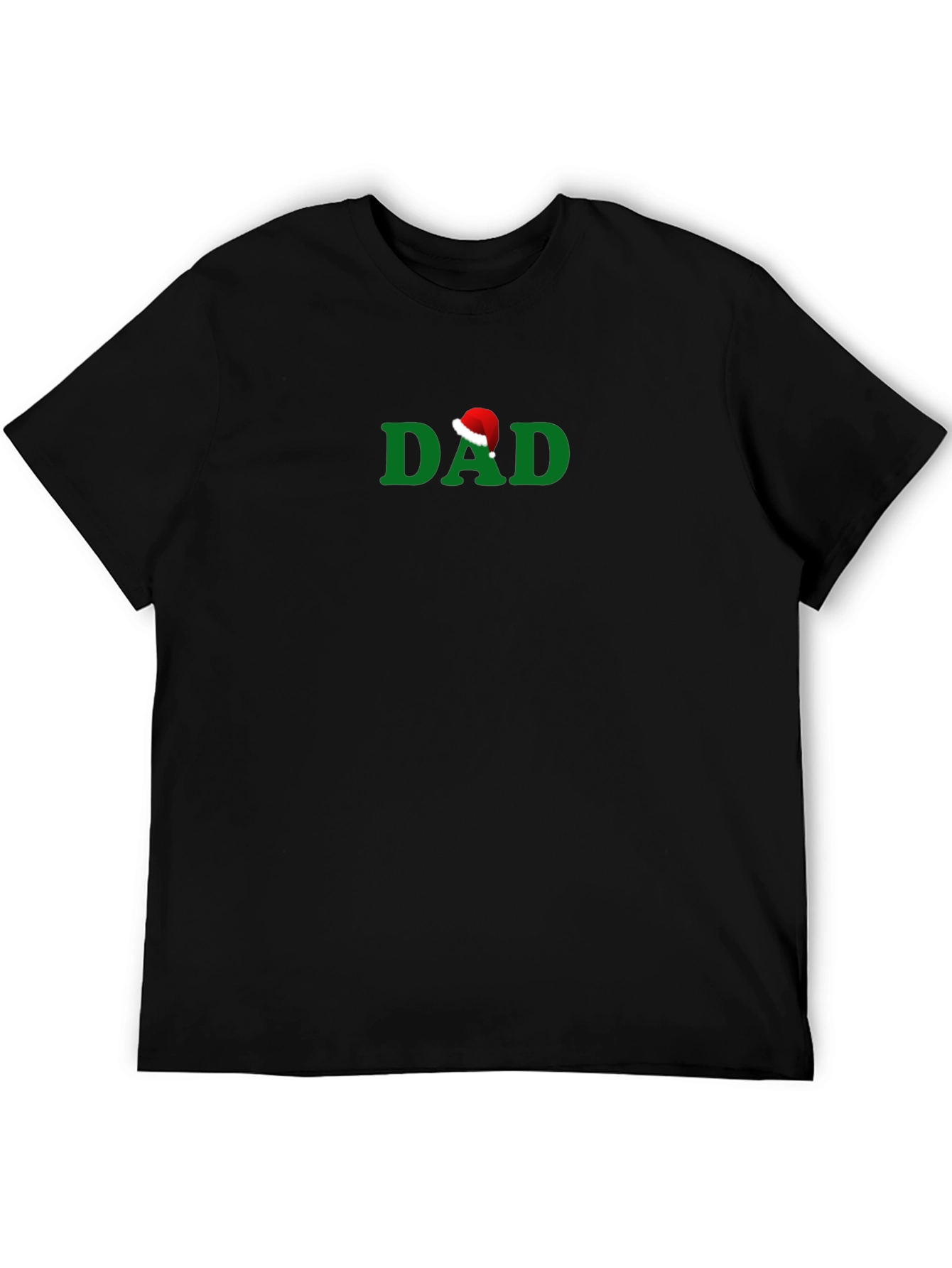 Dad Christmas Santa Hat T-Shirt - Holiday Fathers Day Tee