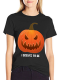 I Refuse To Be Basic Pumpkin Halloween T-Shirt
