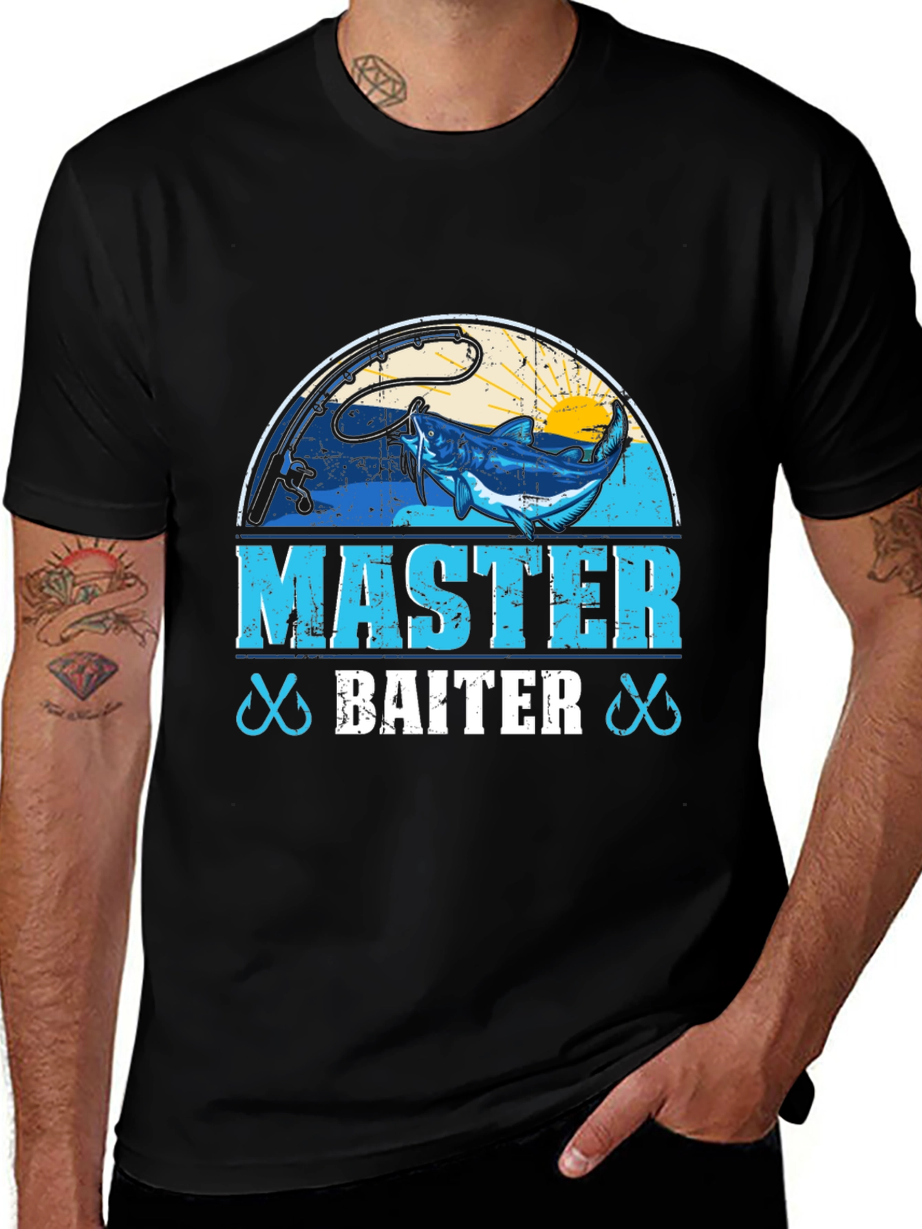 Master Baiter Fishing Graphic T-Shirt