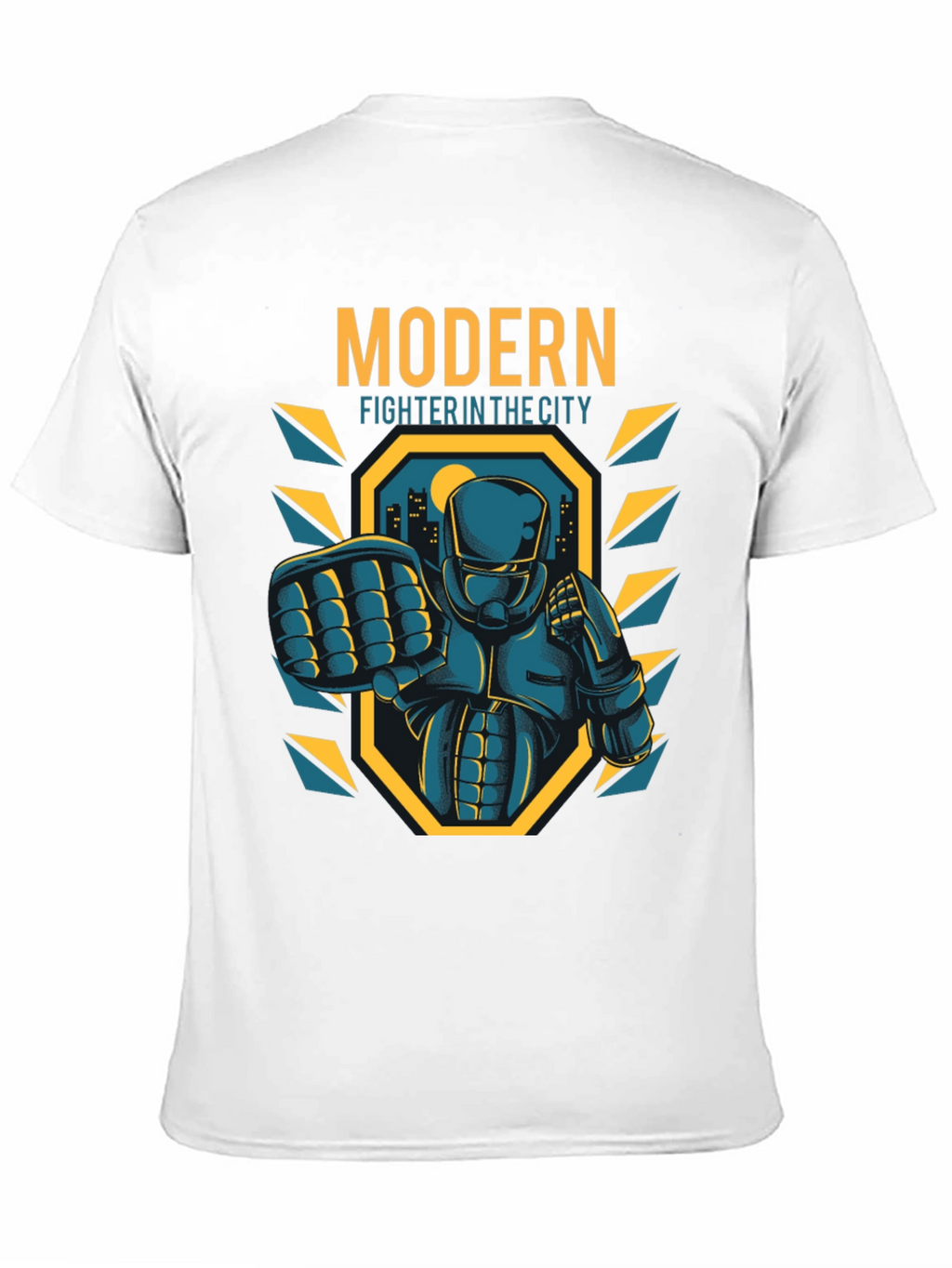 Modern Fighter City T-Shirt - Cool Graphic Tee