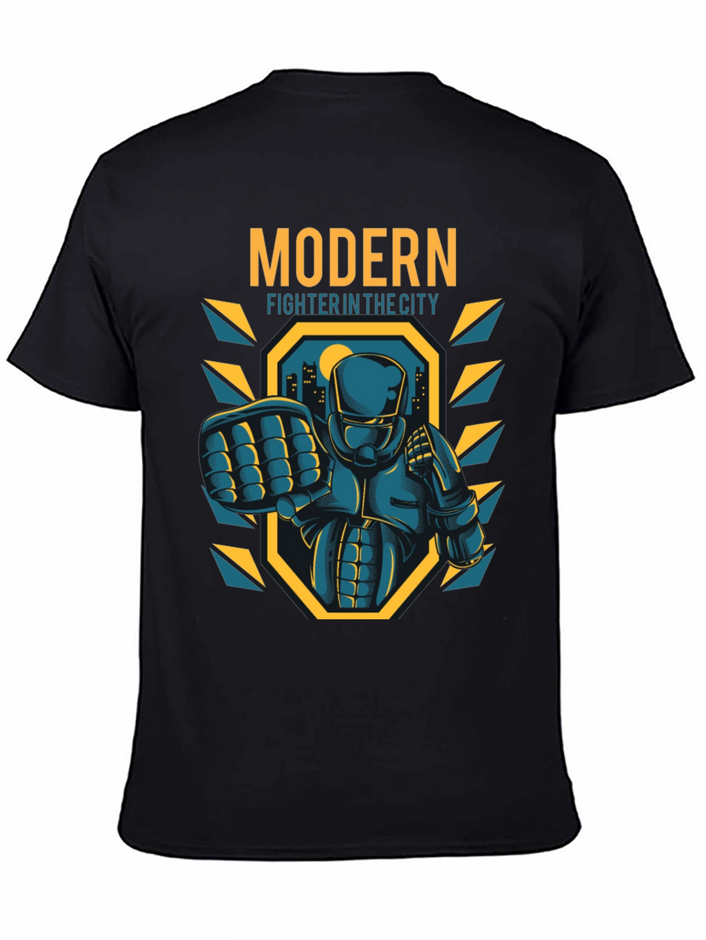 Modern Fighter City T-Shirt - Cool Graphic Tee
