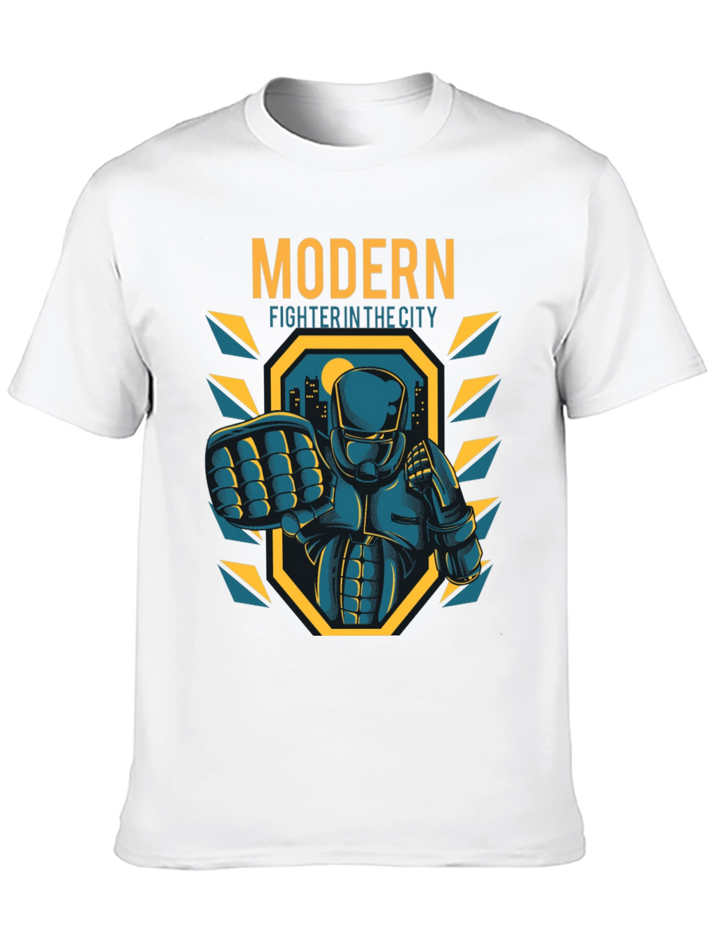 Modern Fighter City T-Shirt - Cool Graphic Tee