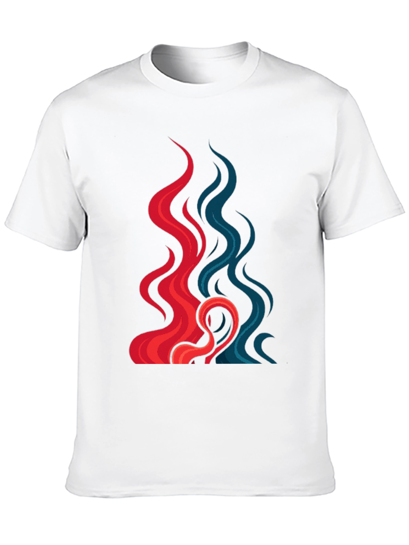 Fire and Ice Graphic Tee - Cool Design