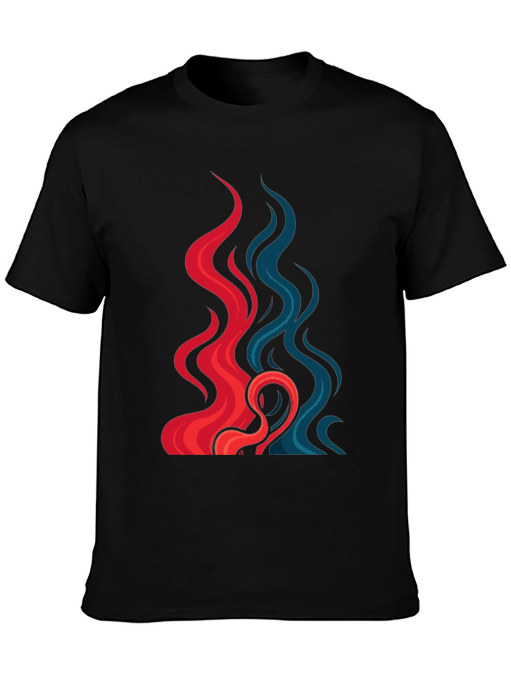Fire and Ice Graphic Tee - Cool Design