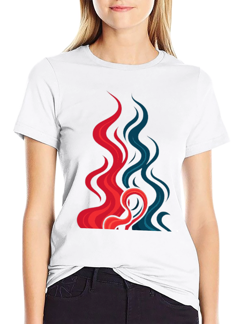 Fire and Ice Graphic Tee - Cool Design