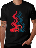 Fire and Ice Graphic Tee - Cool Design