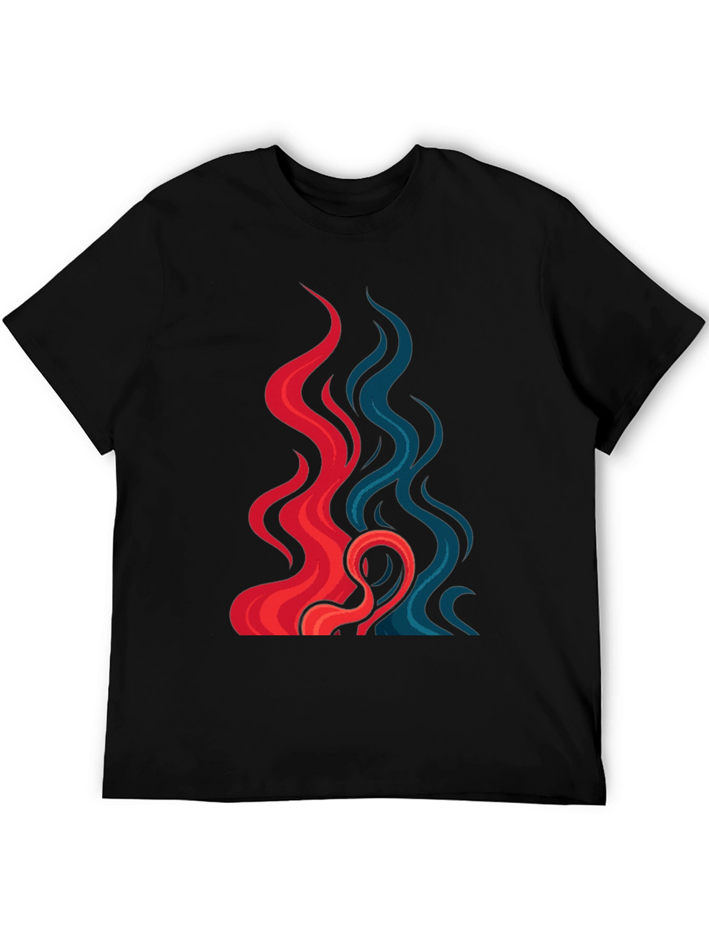 Fire and Ice Graphic Tee - Cool Design