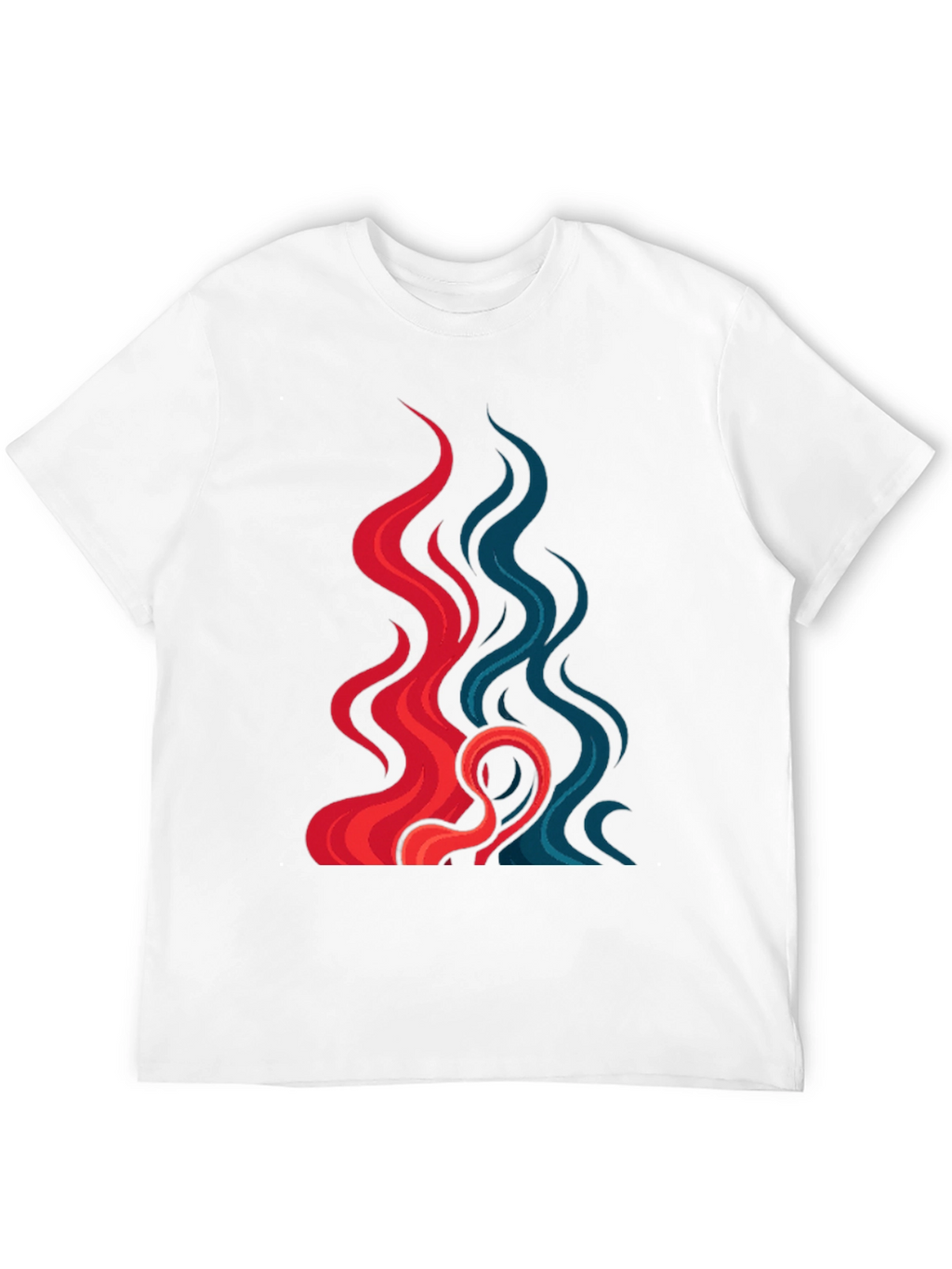 Fire and Ice Graphic Tee - Cool Design