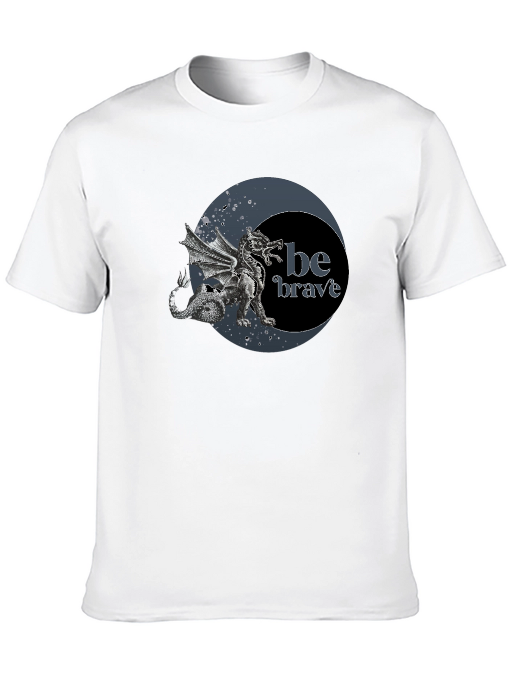 Dragon Be Brave Graphic Tee - Mens Black T-Shirt