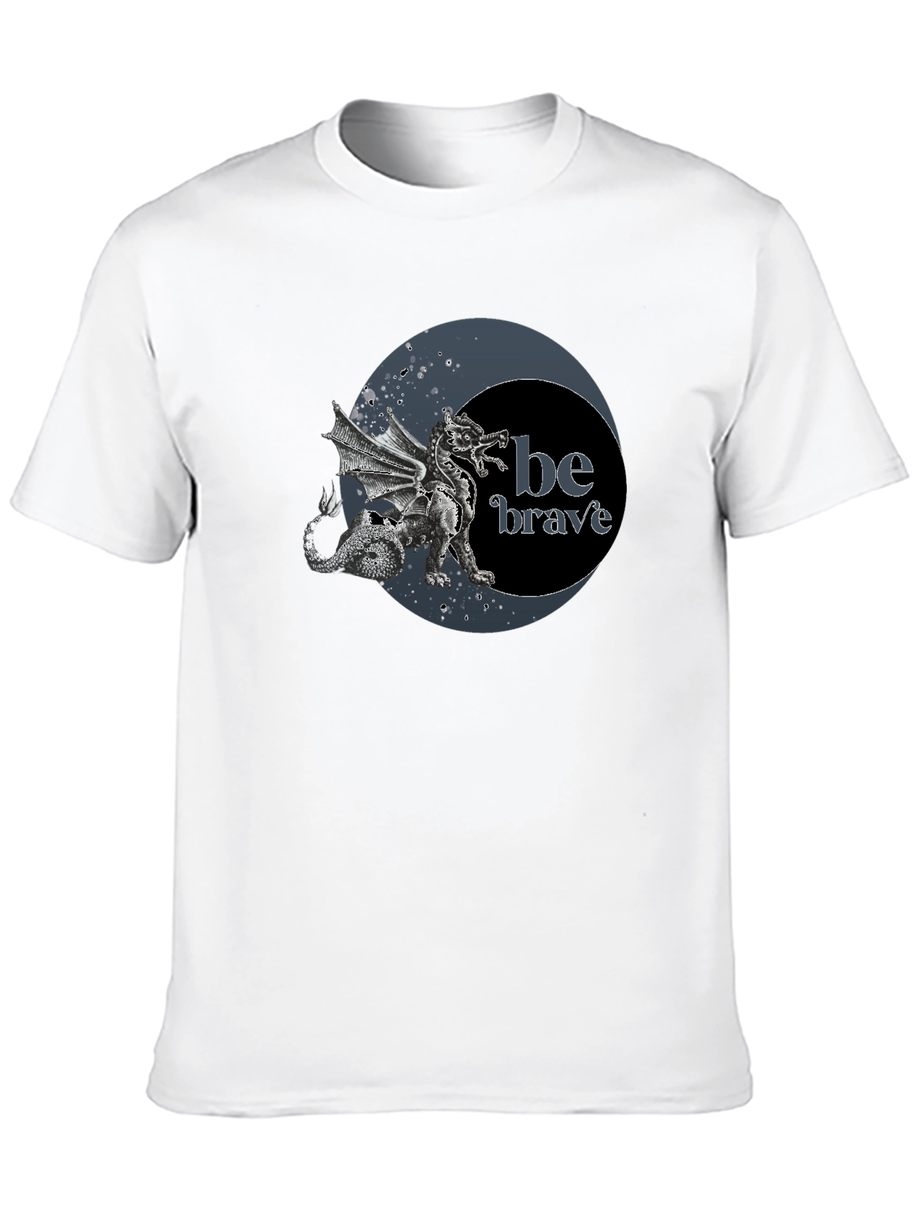 Dragon Be Brave Graphic Tee - Mens Black T-Shirt