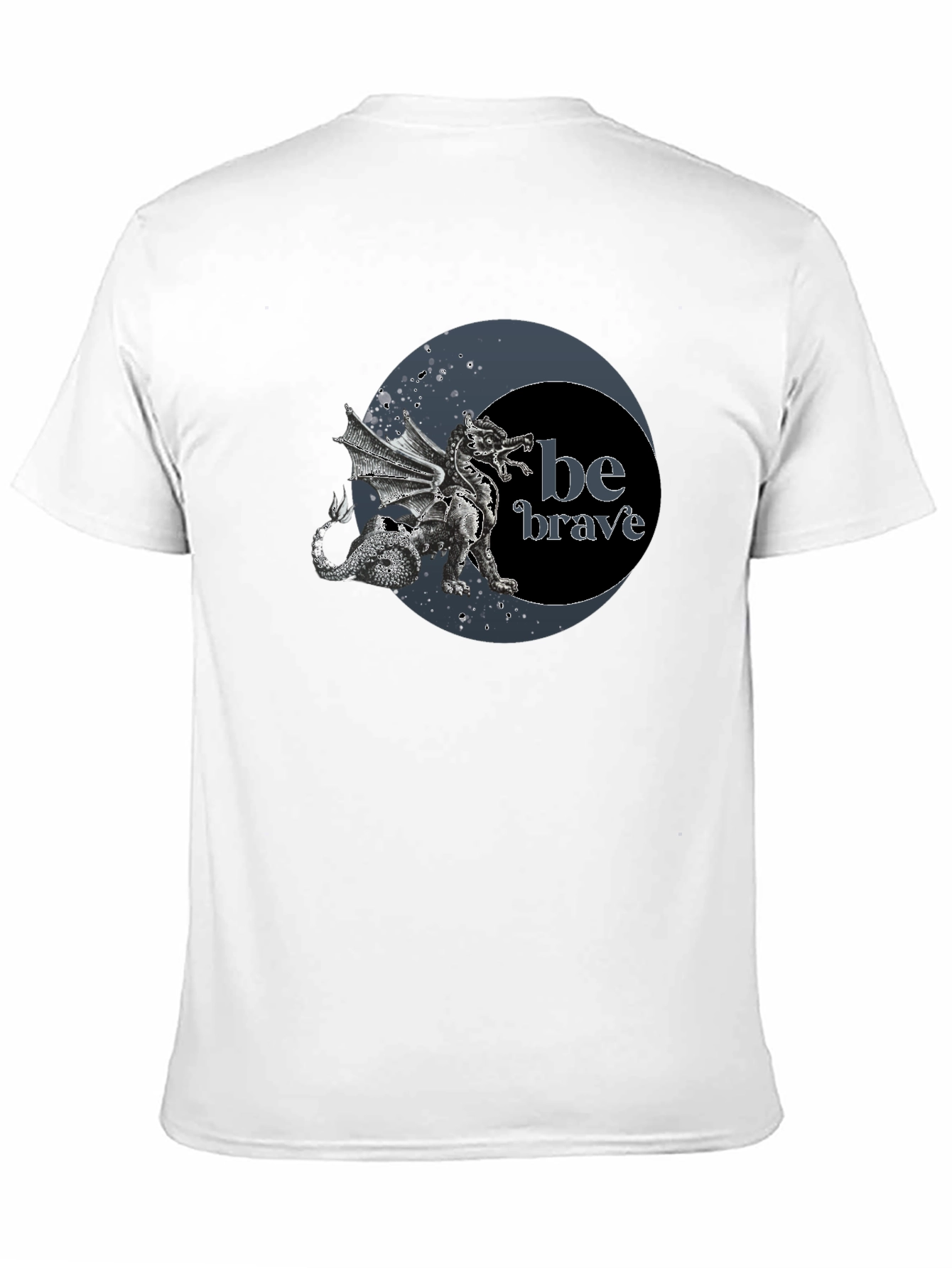 Dragon Be Brave Graphic Tee - Mens Black T-Shirt
