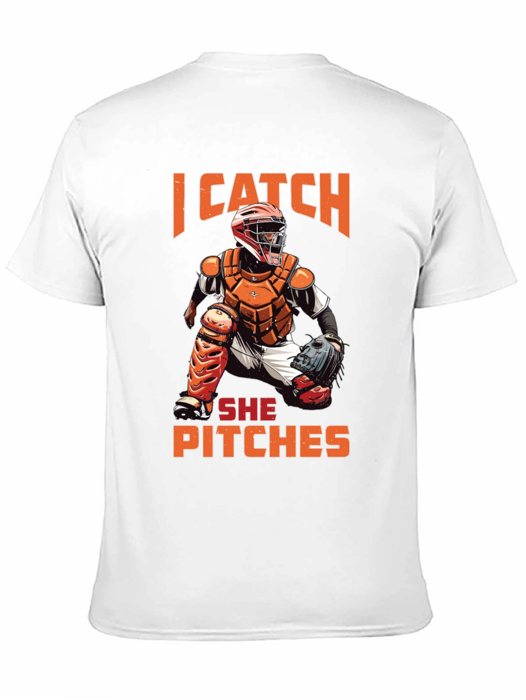 I Catch She Pitches Baseball Graphic Tee