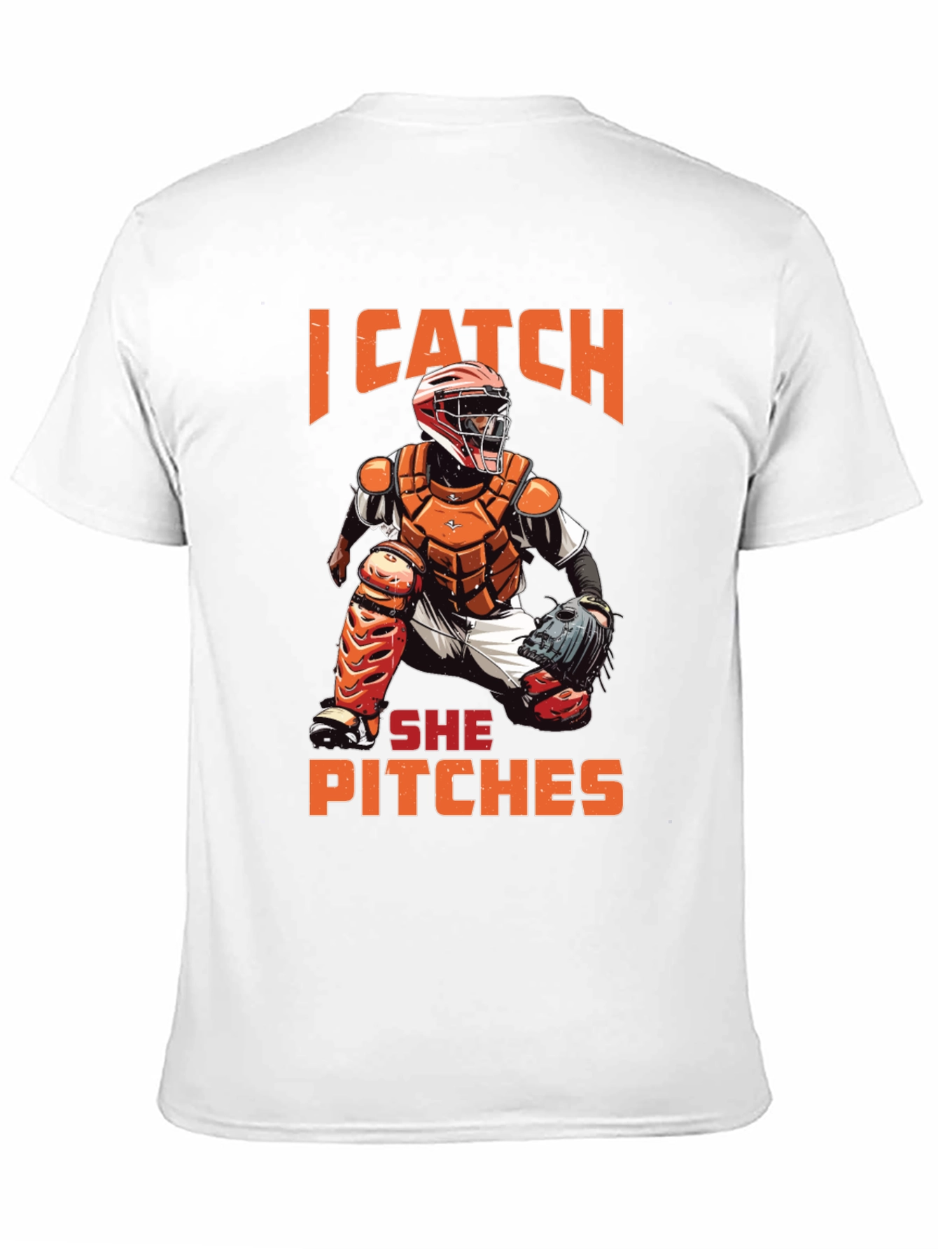 I Catch She Pitches Baseball Graphic Tee