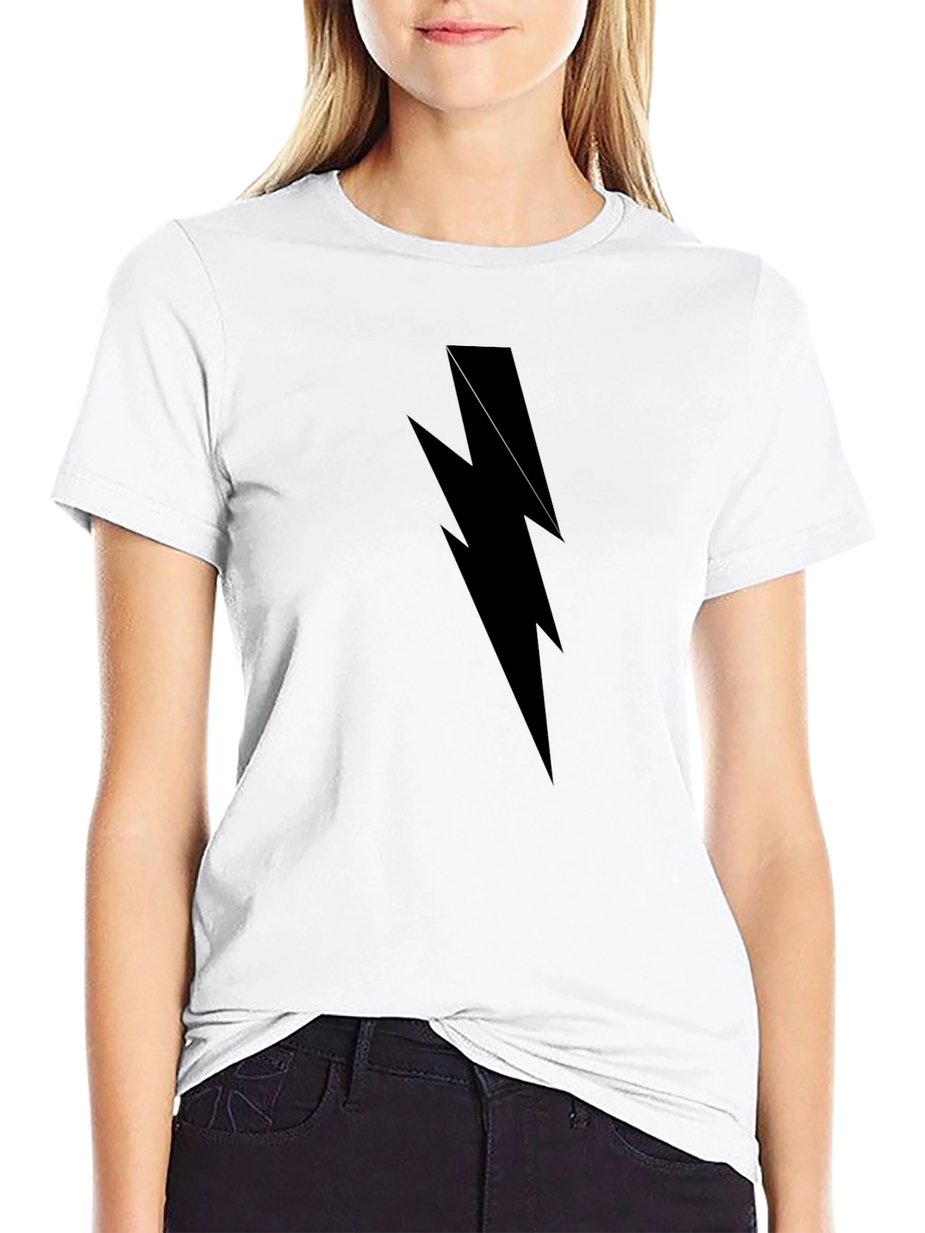 Black Lightning Bolt Graphic Tee