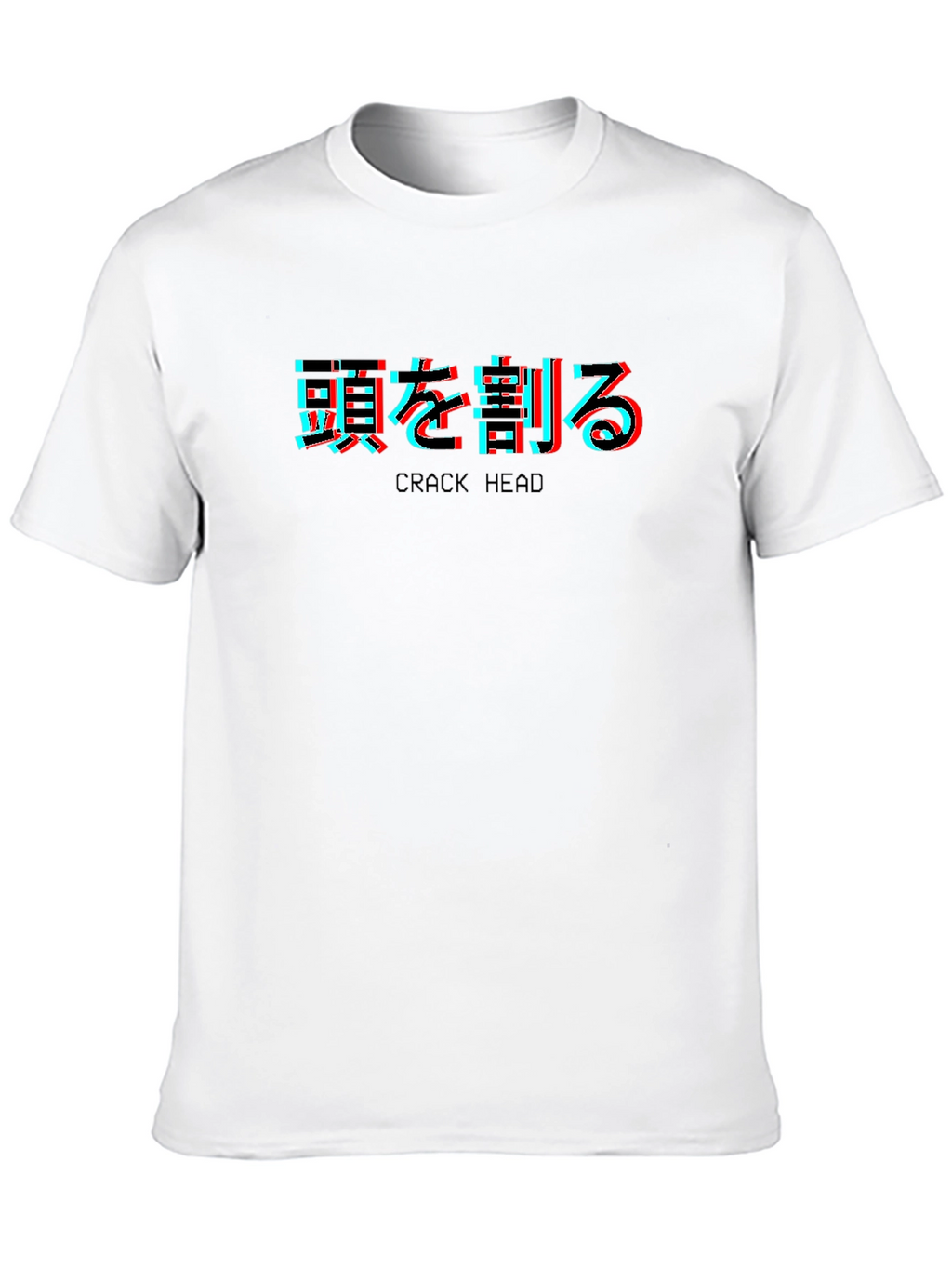 Crack Head Japanese Text T-Shirt - Black