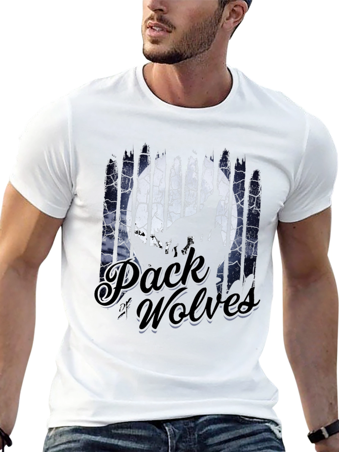Pack of Wolves Graphic T-Shirt - Black