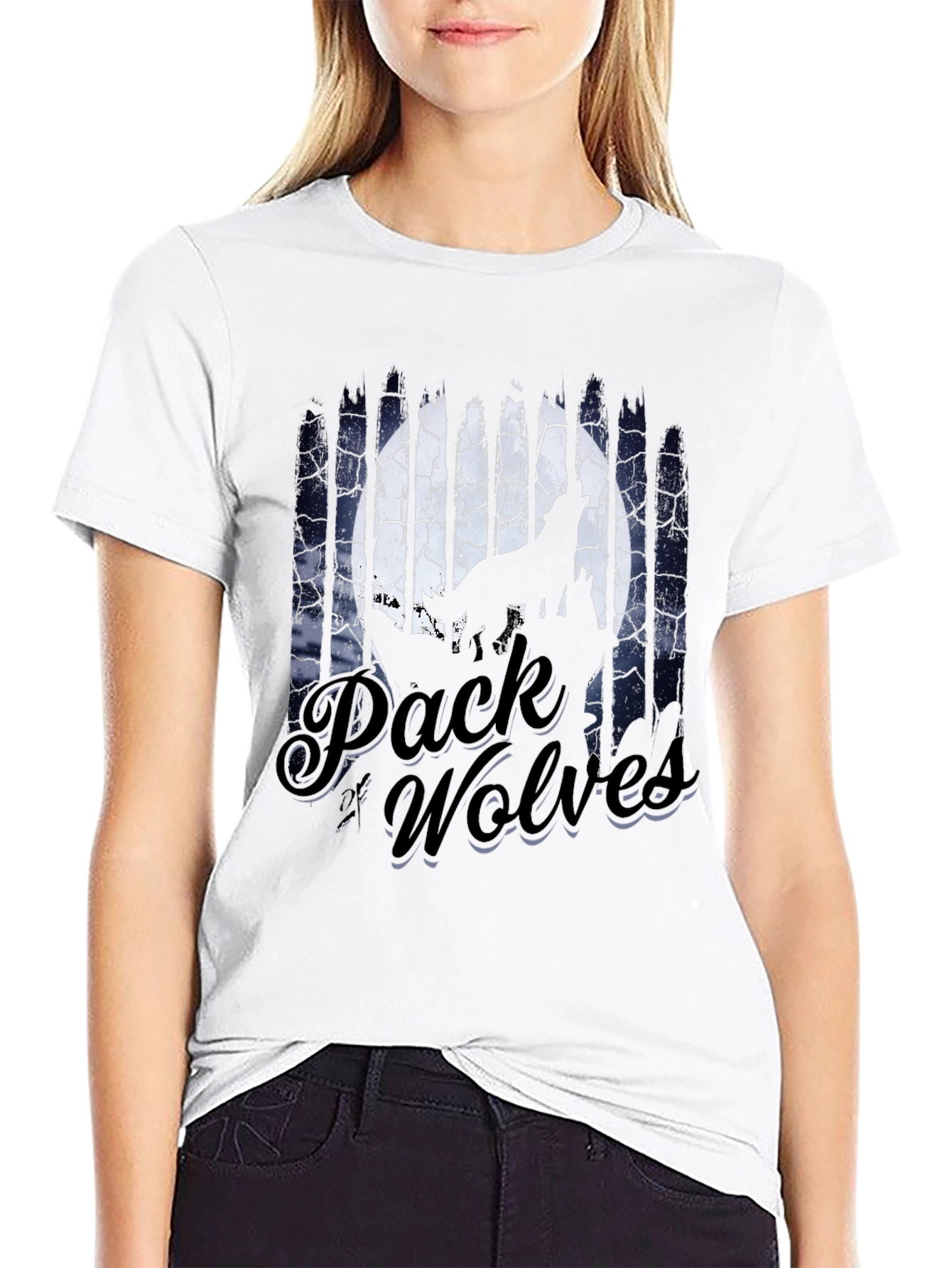 Pack of Wolves Graphic T-Shirt - Black