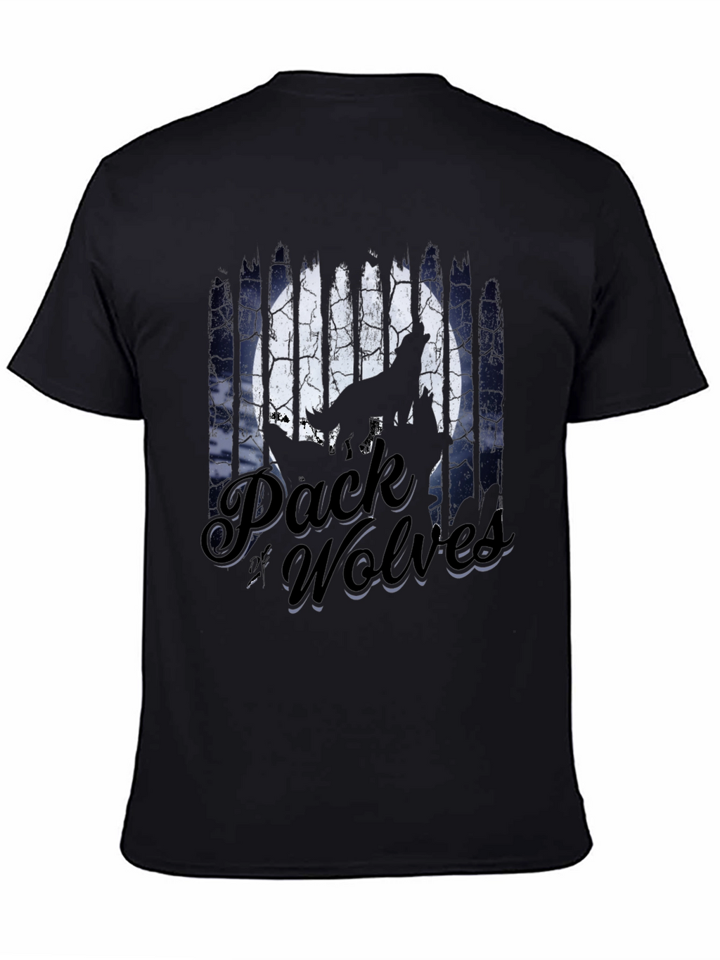 Pack of Wolves Graphic T-Shirt - Black