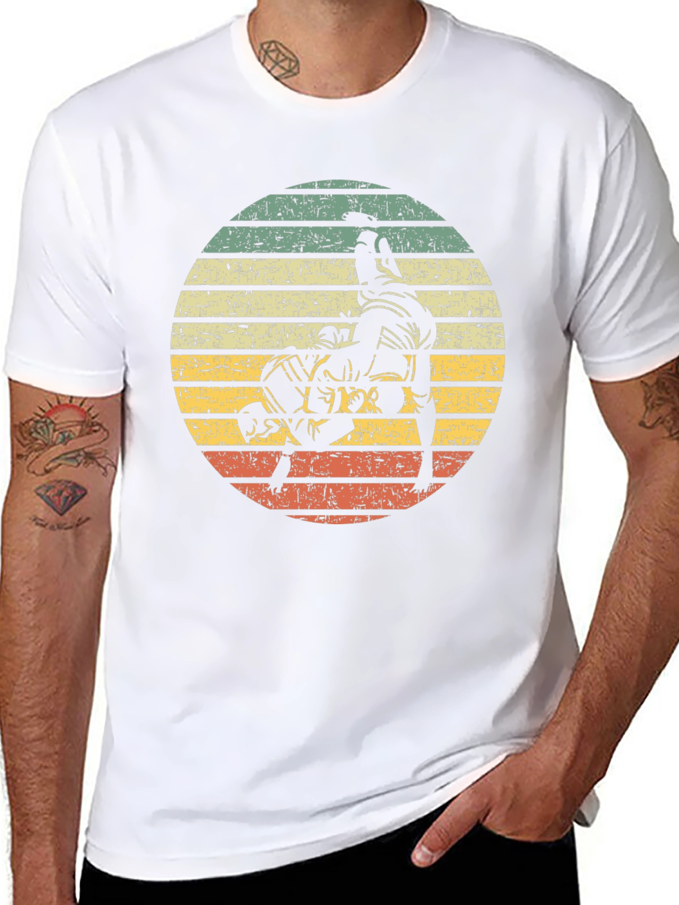 Vintage Wrestling Sunset Graphic Tee
