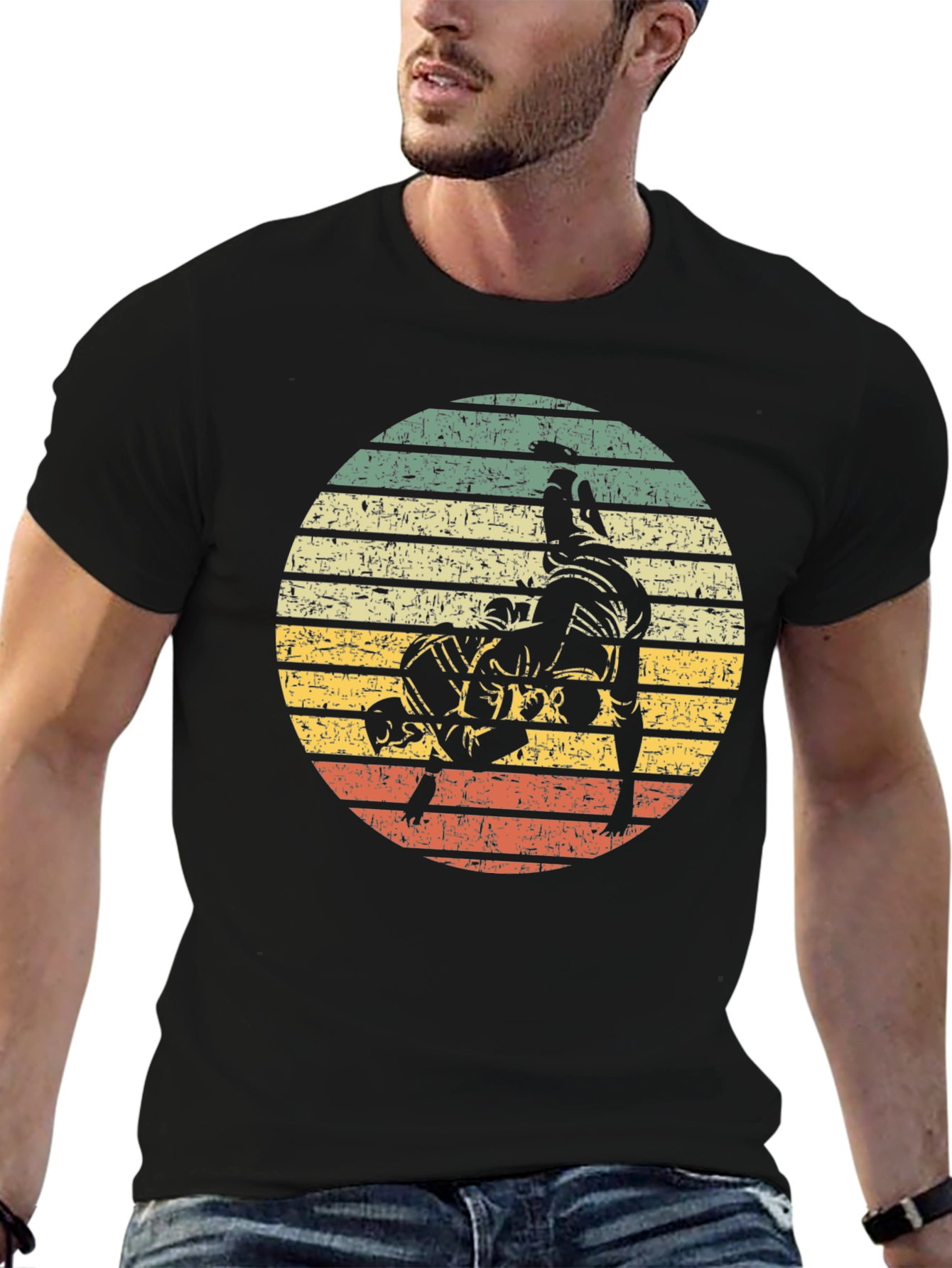 Vintage Wrestling Sunset Graphic Tee