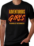 Adventurous Girls Handle Business Graphic Tee