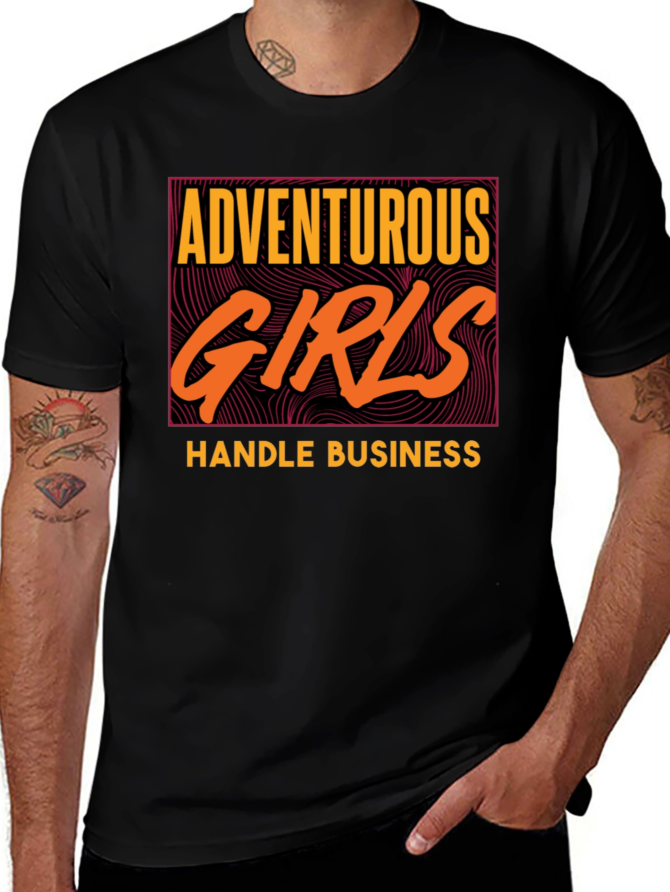 Adventurous Girls Handle Business Graphic Tee
