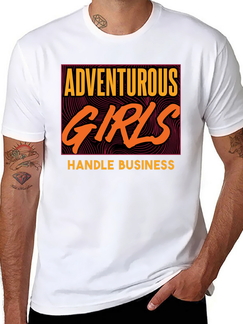 Adventurous Girls Handle Business Graphic Tee