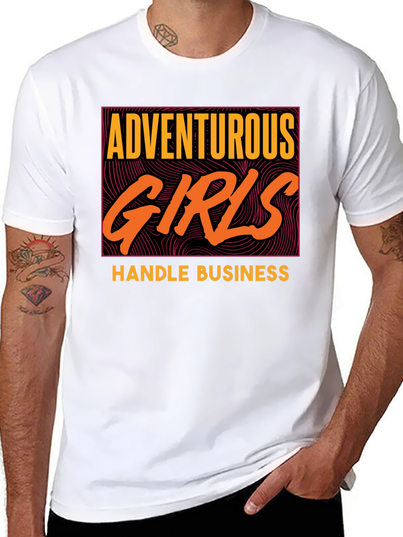Adventurous Girls Handle Business Graphic Tee