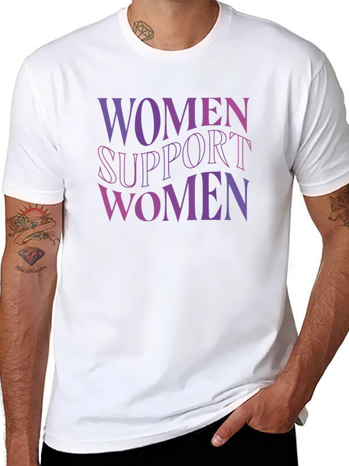 Women Support Women Graphic Tee - Black