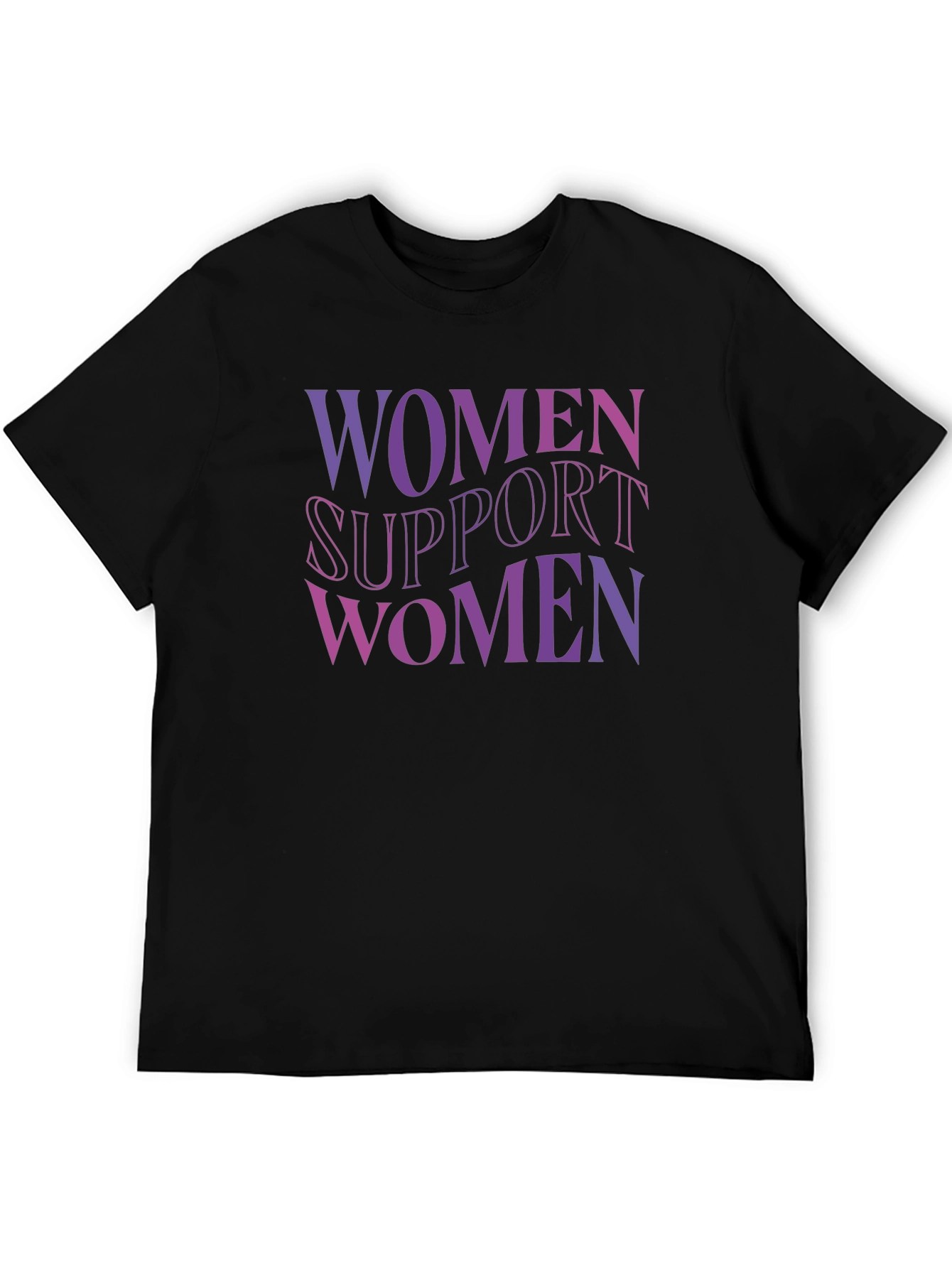 Women Support Women Graphic Tee - Black